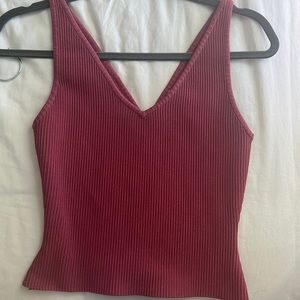 Aritzia Babaton Sculpt Knit Tank V Neck & Back